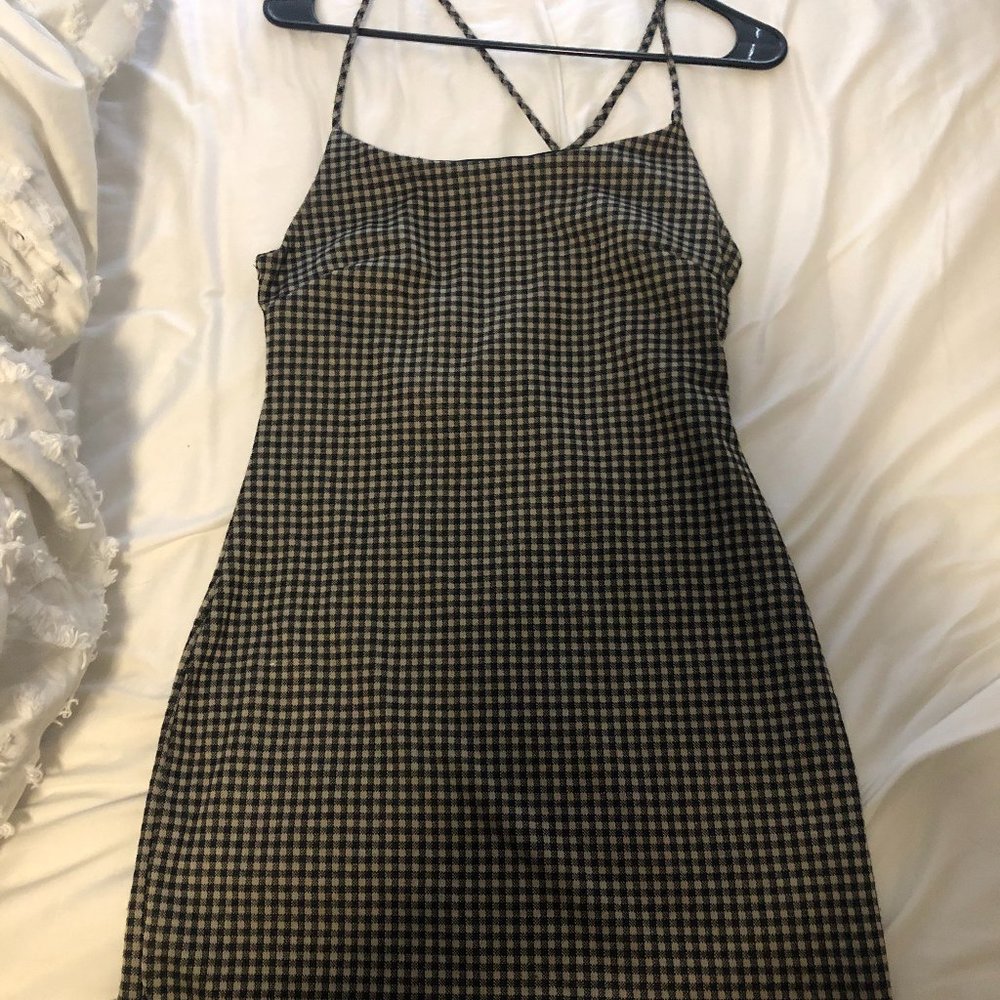 Checkered bodycon dress